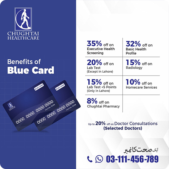 Chughtai Lab Blue Card