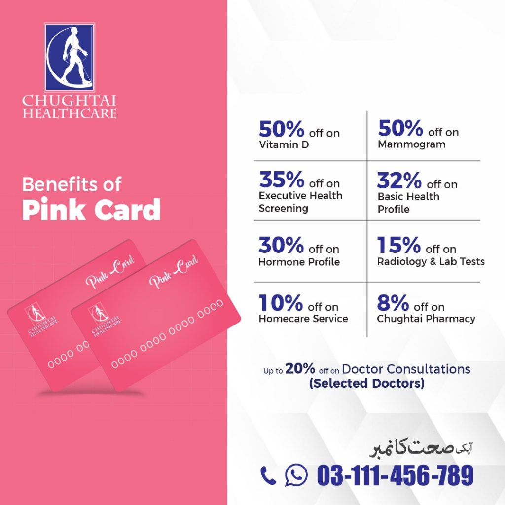 Chughtai Lab Pink Card